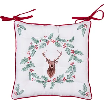 Podsedák Clayre & Eef - Sedák s výplní HOLLY CHRISTMAS HCH29