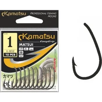 Rybářský háček Kamatsu háčky Matsui K-802 - Black Nickel Velikost: 1