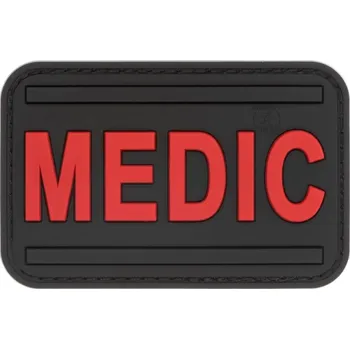 Nášivka MEDIC 3D PVC BLACK & RED
