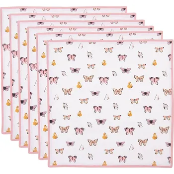 Utěrka Sada 6 ks bavlněné ubrousky s motýlky Butterfly Paradise - 40*40 cm