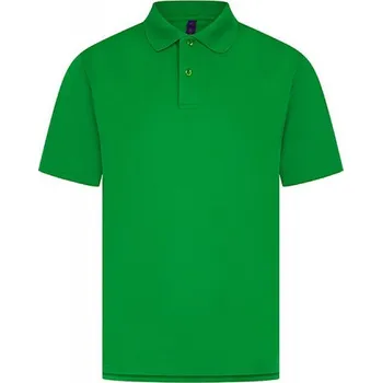 Pánské tričko Henbury Pánská polokošile Coolplus z piké úpletu Barva: zelená výrazná, Velikost: L W475