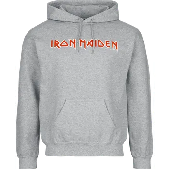 Pánská mikina Mikina s kapucí z Iron Maiden - Logo - Muži - šedá
