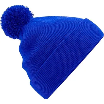 Čepice Beechfield Dětská čepice s bambulkou ve stejné barvě Barva: Modrá výrazná CB426B