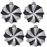 Clayre & Eef - Sada čtyř skleněných vánočních ozdob 6GL4161