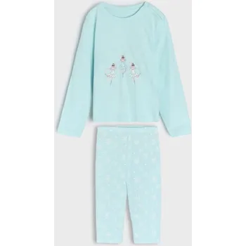 Dívčí spodní prádlo Sinsay - Dvoudílná pyžamová souprava - modrá - 5046R-05X - 5046R-05X-80