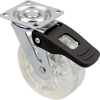 Příslušenství k zahradní technice STRONG StrongCastors Kolečko TOP, průměr 75 mm, transparentní čirá, s brzdou