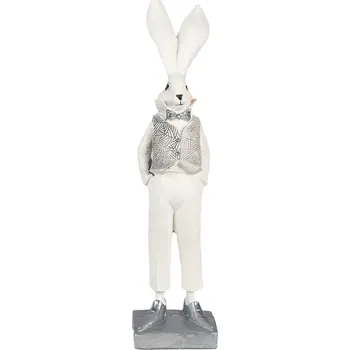 Bytová dekorace Clayre & Eef - Dekorativní figurka vyfešákovaného králíka 6PR4047