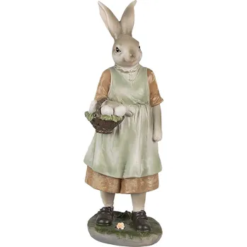Clayre & Eef - Dekorativní figurka králičí mamky s košíkem 6PR4026