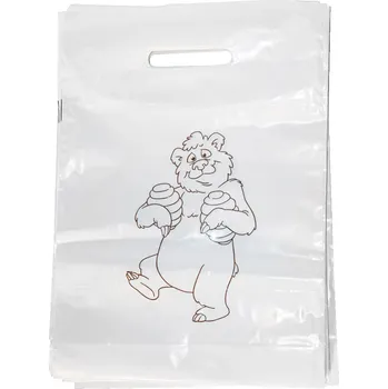 Lysoň Igelitové tašky s medvědem 30×35 cm - 50 ks