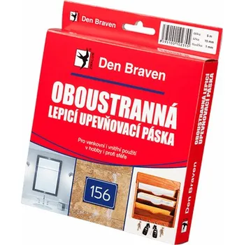 Lepicí páska DEN BRAVEN Oboustranně lepící zrcadlová páska 19x2mm 5m