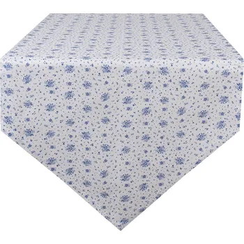 ubrus Clayre & Eef - Běhoun na stůl BLUE ROSE BLOOMING BRB65