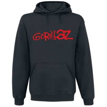 Pánská mikina Mikina s kapucí z Gorillaz - Logo - Muži - černá