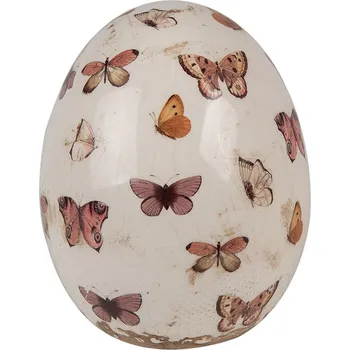 Clayre & Eef - Dekorativní keramické vajíčko BUTTERFLY PARADISE 6CE1667M