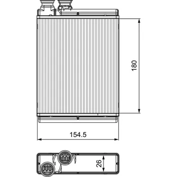 Výměník tepla Výměník tepla, vnitřní vytápění AGB 2318N8-1