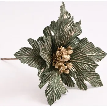 Vánoční dekorace Vánoční hvězda 25 cm, zelená