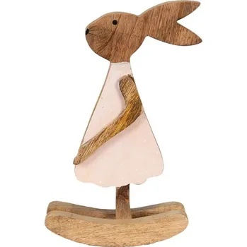 Bytová dekorace Clayre & Eef - Dekorativní figurka houpací zaječky 6H2151L