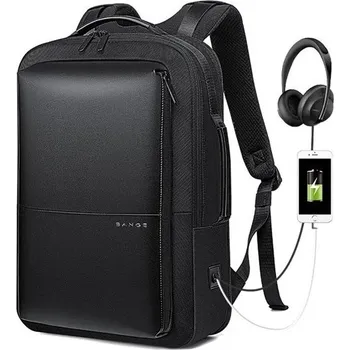 Městský batoh BANGE Business i studentský batoh s USB SENEL Černý 24L Bange 97k-cube