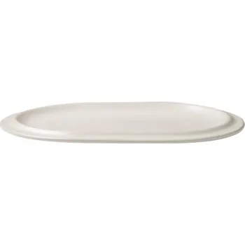 Talíř Bolia Servírovací talíř Edge Serving Plate 21x30 cm, ecru stoneware