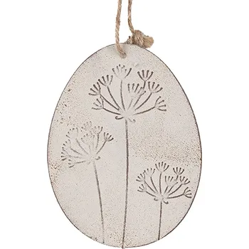 Velikonoční dekorace Clayre & Eef - Kovové vajíčko k zavěšení 6Y5580
