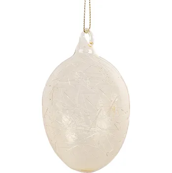 Velikonoční dekorace Clayre & Eef - Skleněné vajíčko k zavěšení 6GL4448