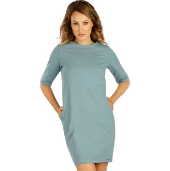 Dámská móda Litex Dámské šaty s kapsami 7E206 šedozelená S