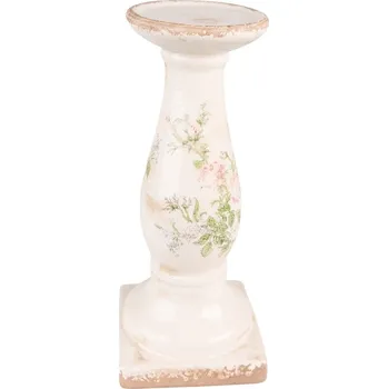 Svícen Clayre & Eef - Keramický svícen VINTAGE FLOWERS 6CE1539L
