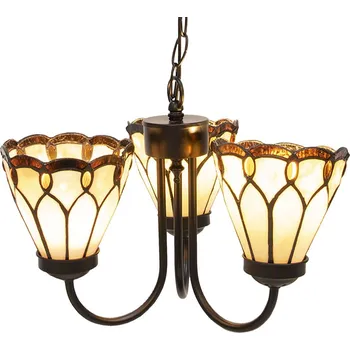Clayre & Eef - Závěsná lampa Tiffany MORNING COFFEE 5LL-5996
