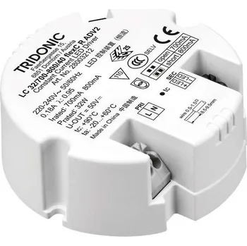 Napájecí zdroj pro osvětlení TRIDONIC 28003212 Napájecí zdroj: spínaný LED 32W 24÷40VDC 700÷800mA 198÷264VAC