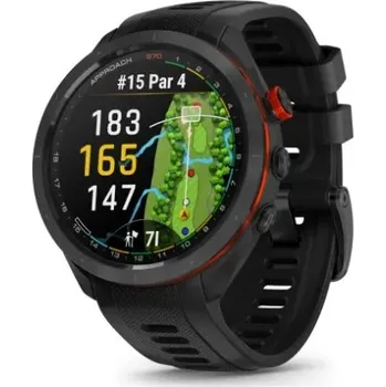 GARMIN Approach® S70 – 47 mm Barva: Keramická luneta Black / silikonový řemínek Black