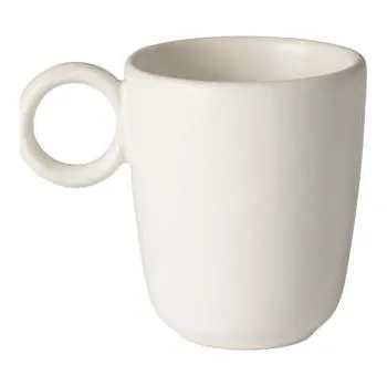 Bolia Hrnek Edge Espresso Cup w. Handle 4ks, ecru stoneware