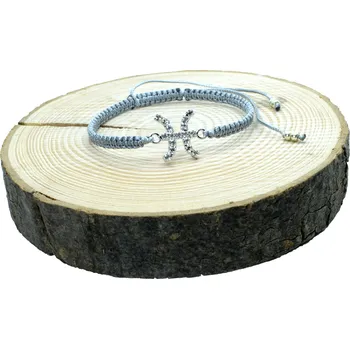 Náramek WUX Znamení ryby s krystaly Preciosa VELIKOST NÁRAMKU: Pánská....18cm, BARVA PROVÁZKU: Fialová, PRŮMĚR PROVÁZKU: Ø 1mm