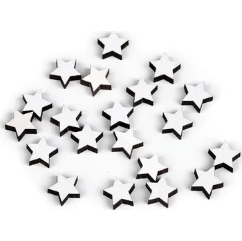 Vánoční dekorace Dřevěná hvězda mini k nalepení Ø10 mm