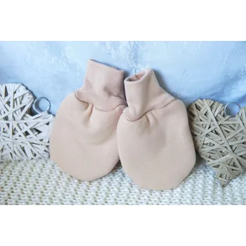 Rukavice AMÁLKA Zateplené rukavičky bez palečku, oříškové Velikost: 68-80