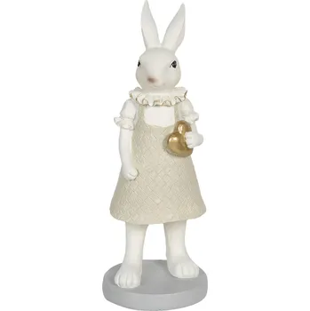 Clayre & Eef - Dekorativní figurka králičí slečny se srdíčkem. 6PR3175