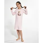 Holčičí noční košile s dlouhým rukávem Cornette 258 Kočka růžová Velikost: 158-164