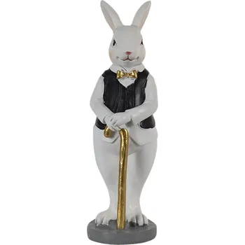 Clayre & Eef - Dekorativní figurka králíka s hůlkou 6PR3584