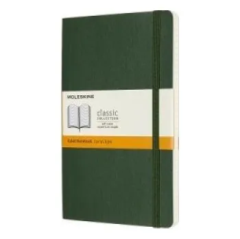 Cizí jazyk Moleskine Large Ruled Softcover Notebook, Myrtle Green -