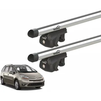 Střešní nosič HAKR pro CITROËN C4 Grand Picasso 06-13 s podélníky, Alu tyč