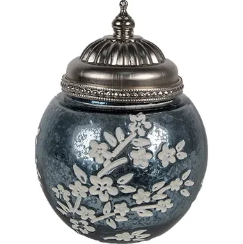 Svícen Clayre & Eef - Skleněná lucerna s LED osvětlením 6GL4594