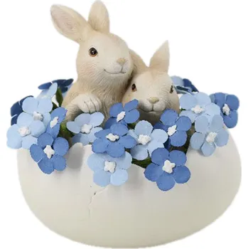 Clayre & Eef - Dekorativní figurka králíčkůve vajíčku 6PR3123