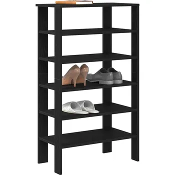 Botník Botník černý 61x32x105 cm kompozitní dřevo Černý 859861