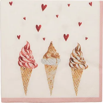 Papírový ubrousek Clayre & Eef - Papírové ubrousky FROSTY AND SWEET (20 kusů v balení) FAS73-2