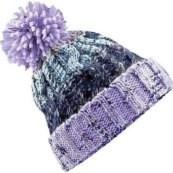 Čepice Beechfield Barevná pletená čepice s bambulí a copánkovým vzorem Barva: fialová levandulová
