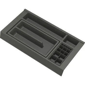 Organizace kuchyně GOLLINUCCI Koupelnový organizér s přísl. pro hloubku 450 mm, antracit 241x422x53
