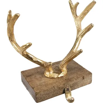 Věšák Clayre & Eef - Hliníkový háček na vánoční punčochu ANTLERS 65142