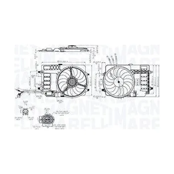 Motor automobilu Větrák, chlazení motoru MAGNETI MARELLI 069422858010