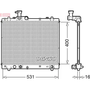 Chladič motoru Chladič, chlazení motoru DENSO DRM47035