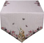 Clayre & Eef - Běhoun na stůl HAPPY BUNNY HBU65