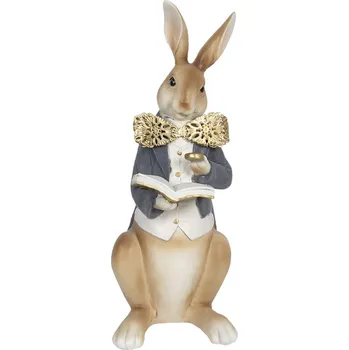 Clayre & Eef - Dekorativní figurka králíka s knihou 6PR3159