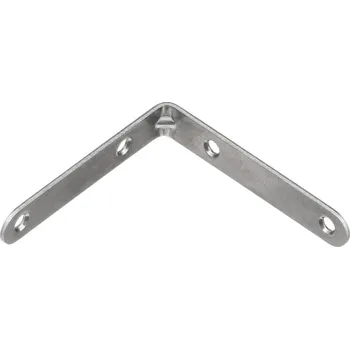 Nábytkové kování STRONG Úhelník 80x80mm s prolisem zinek bílý